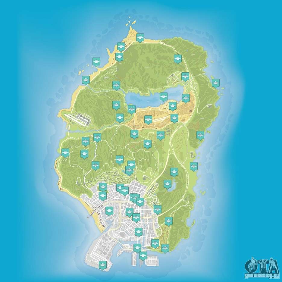 Grand Theft Auto 5 Spaceship Parts Map - Maps For You