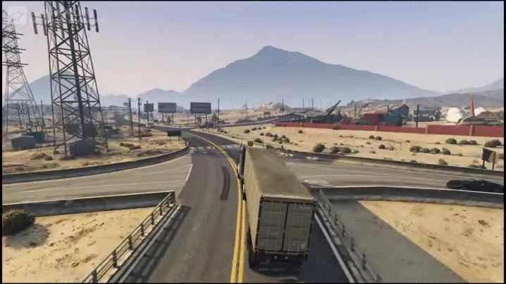Прикол из GTA 5 - Развлечение дальнобойщиков