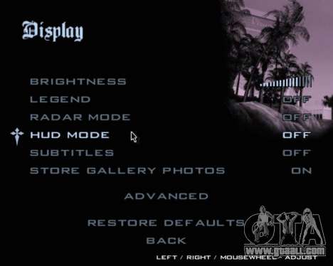 Gta San Andreas video settings Gta San Andreas video settings