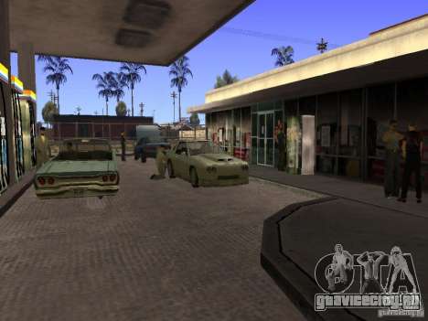 Оживлённая заправка в Лос Сантос для GTA San Andreas