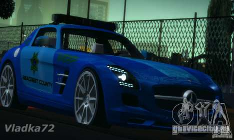 Mercedes-Benz SLS AMG Blue SCPD для GTA San Andreas