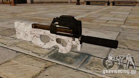 Пистолет-пулемёт P90 Arctic Camo для GTA 4