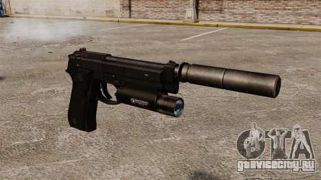 Самозарядный пистолет Beretta 92 с глушителем для GTA 4