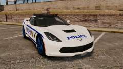 Chevrolet Corvette C7 Stingray 2014 Police для GTA 4