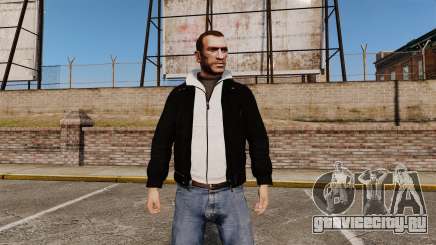 Чёрная кожаная куртка для GTA 4