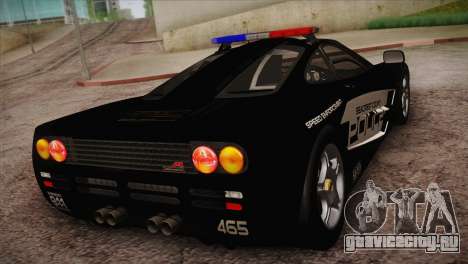 McLaren F1 Police Edition для GTA San Andreas