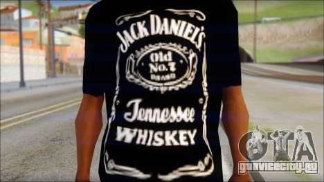 Jack Daniels Fan T-Shirt Black для GTA San Andreas