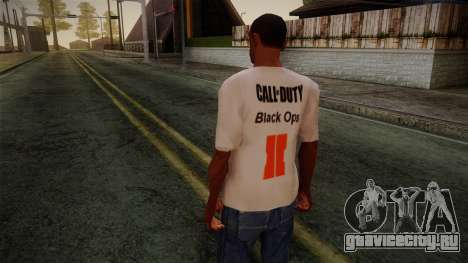 COD Black Ops II White Fan T-Shirt для GTA San Andreas