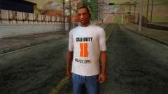 COD Black Ops II White Fan T-Shirt для GTA San Andreas