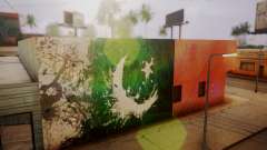 Pakistani Flag Graffiti Wall для GTA San Andreas