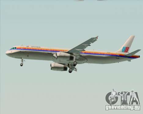 Airbus A321-200 United Airlines для GTA San Andreas