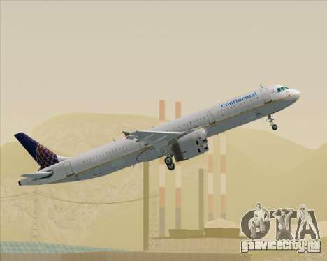 Airbus A321-200 Continental Airlines для GTA San Andreas