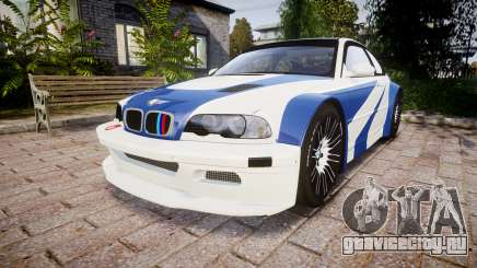 BMW M3 E46 GTR Most Wanted plate NFS Carbon для GTA 4