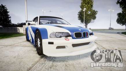 BMW M3 E46 GTR Most Wanted plate NFS-Hero для GTA 4