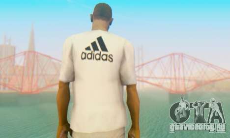 Adidas Shirt White для GTA San Andreas