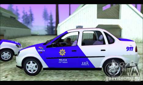 Chevrolet Corsa Classic Policia de Santa Fe для GTA San Andreas