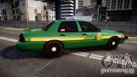 Ford Crown Victoria Sheriff [ELS] green для GTA 4