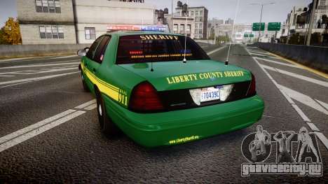 Ford Crown Victoria Sheriff [ELS] green для GTA 4