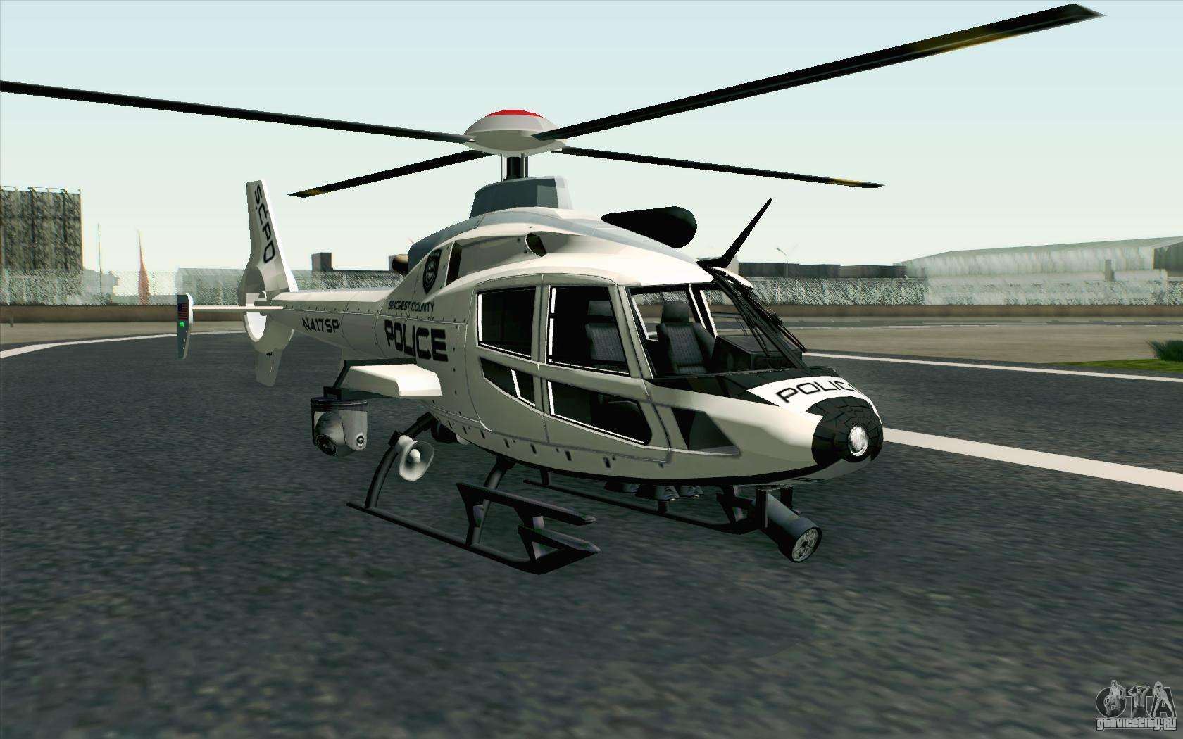 NFS HP 2010 Police Helicopter LVL 1 для GTA San Andreas. 