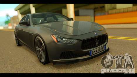 Maserati Ghibli S 2014 v1.0 EU Plate для GTA San Andreas