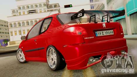 Peugeot 206 SD Coupe Tuning для GTA San Andreas