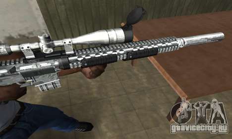 Full Silver Sniper Rifle для GTA San Andreas