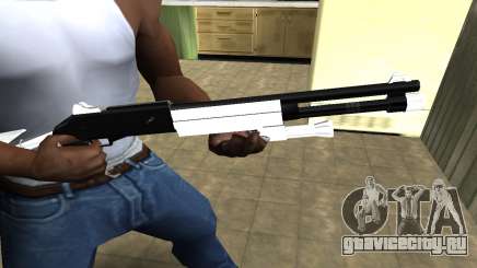 White with Black Shotgun для GTA San Andreas