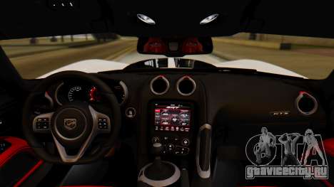 Dodge Viper SRT GTS 2013 IVF (HQ PJ) LQ Dirt для GTA San Andreas