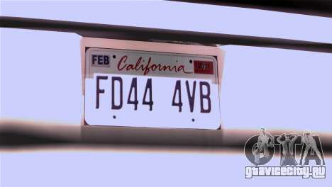 CA & NV License Plates для GTA San Andreas