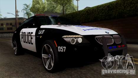 BMW M6 E63 Police Edition для GTA San Andreas