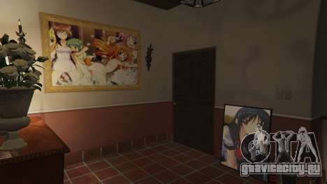 Аниме постеры для дома Майкла для GTA 5