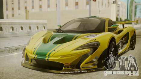 McLaren P1 GTR 2015 Yellow-Green Livery для GTA San Andreas