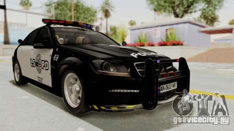 Mercedes-Benz C63 AMG 2010 Police v2 для GTA San Andreas