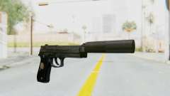 Tariq Iraqi Pistol Back v1 Black Silenced для GTA San Andreas