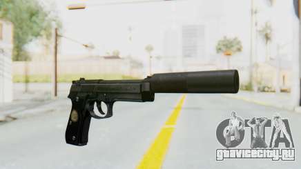 Tariq Iraqi Pistol Back v1 Black Silenced для GTA San Andreas