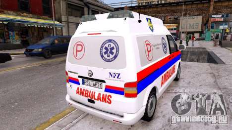 Volkswagen T5 Polish Ambulance для GTA 4