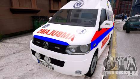 Volkswagen T5 Polish Ambulance для GTA 4