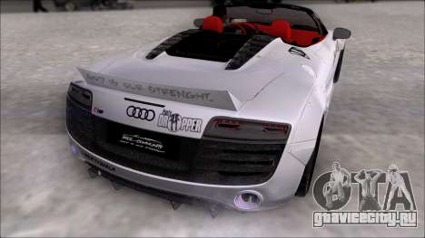 Audi R8 Spyder 5.2 V10 Plus LB Walk DiCe для GTA San Andreas