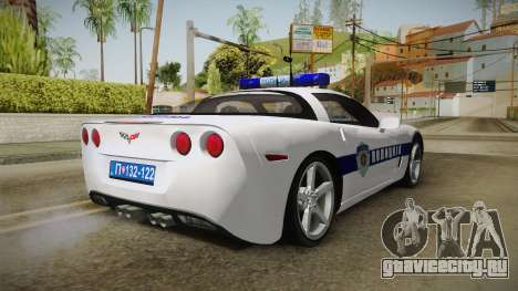 Chevrolet Corvette C6 Serbian Police для GTA San Andreas