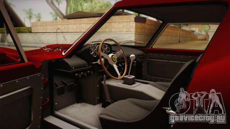 Ferrari 250 GTO (Series I) 1962 HQLM PJ1 для GTA San Andreas