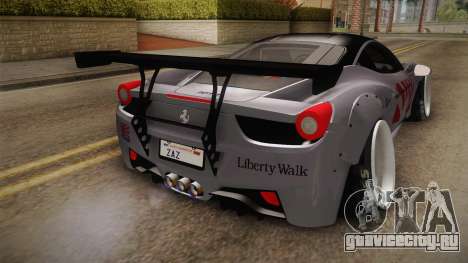Ferrari 458 Liberty Walk Performance для GTA San Andreas