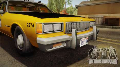 Chevrolet Caprice Taxi 1986 IVF для GTA San Andreas