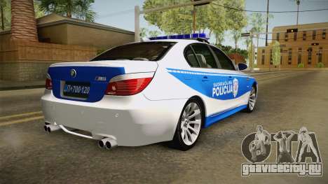 BMW M5 E60 Saobracajna Policija для GTA San Andreas