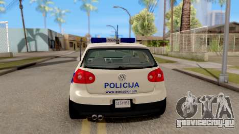 Volkswagen Golf V Croatian Police Car для GTA San Andreas