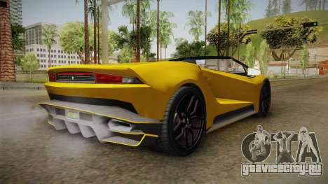 GTA 5 Pegassi Tempesta Spyder IVF для GTA San Andreas