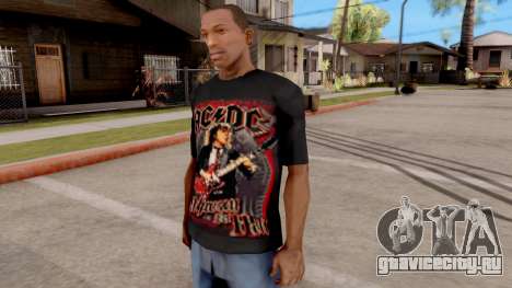 Black T-Shirt AC/DC для GTA San Andreas