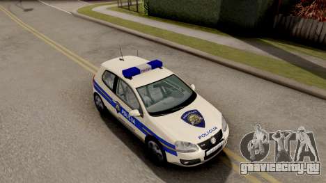 Volkswagen Golf V Croatian Police Car для GTA San Andreas