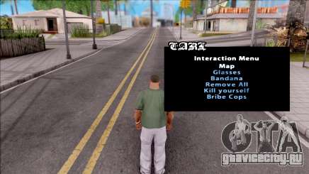 GTA Online Interaction Menu для GTA San Andreas