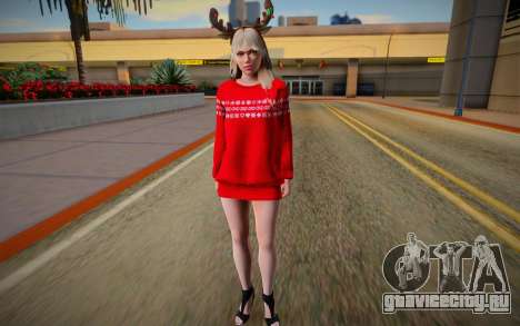 Rachel Christmas Outfit для GTA San Andreas