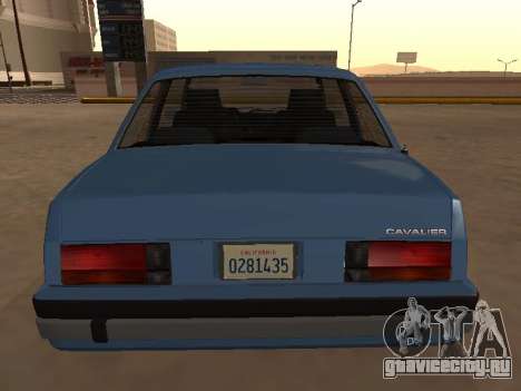 Chevrolet Cavalier 1988 Coupe для GTA San Andreas